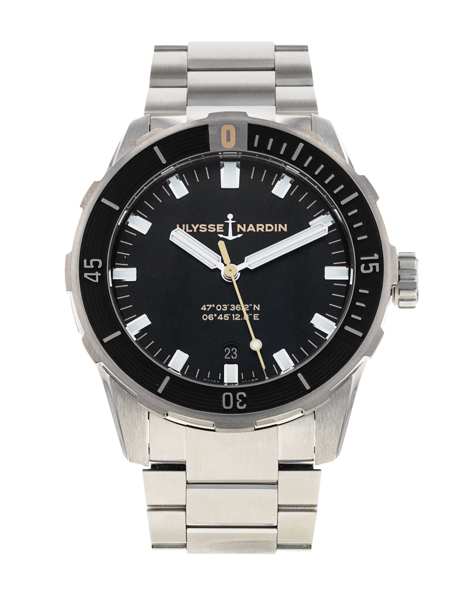 Ulysse Nardin Diver collection - cadran Baton noire