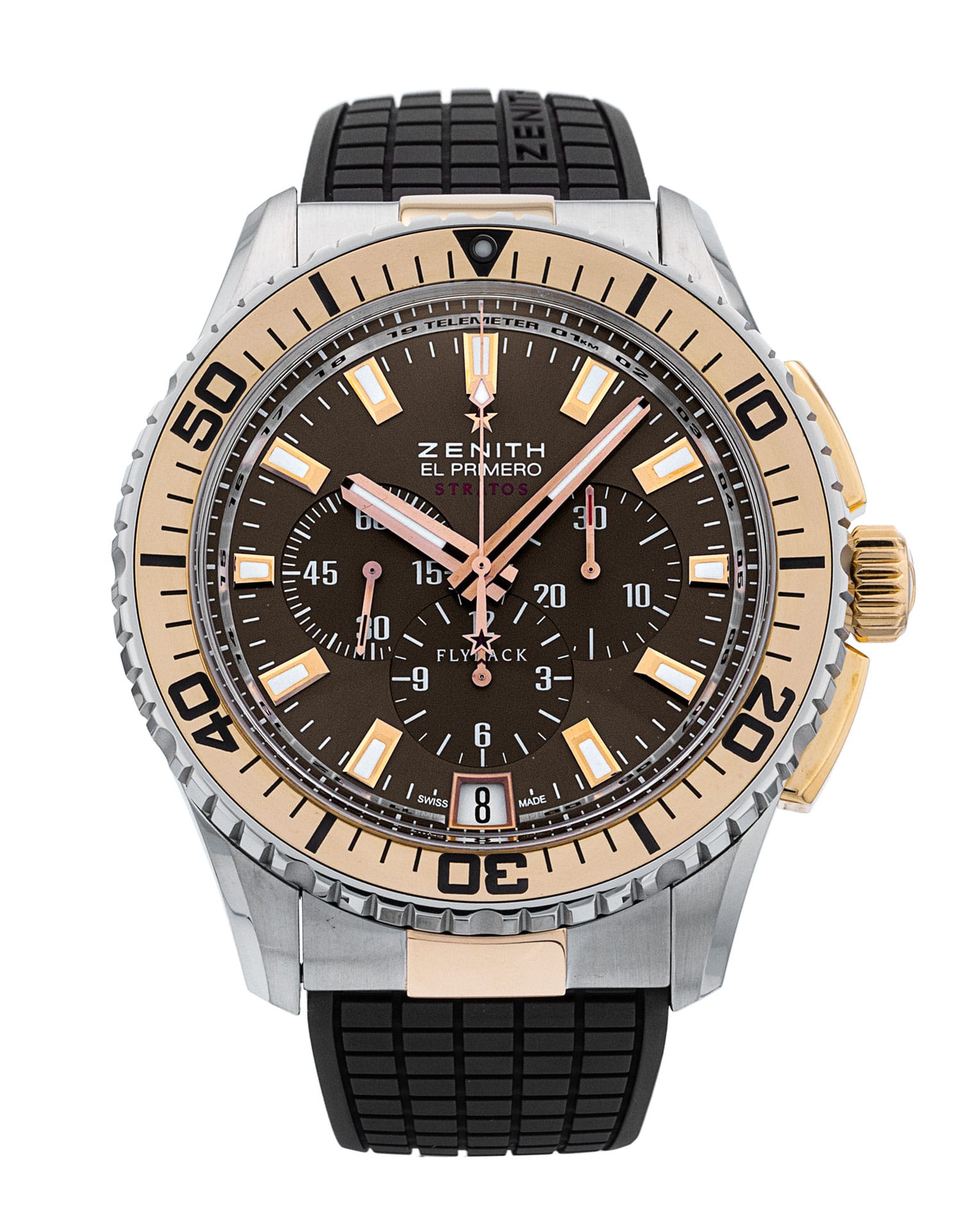 Zenith El Primero Stratos - cadran Baton brune