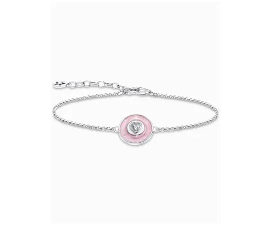Thomas Sabo A2143-691-9-L19V Bracelet en argent avec pendentifs roses