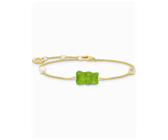 Thomas Sabo A2151-445-6-L19V Bracelet Ours d'Or doré Avec Perle Et pierre