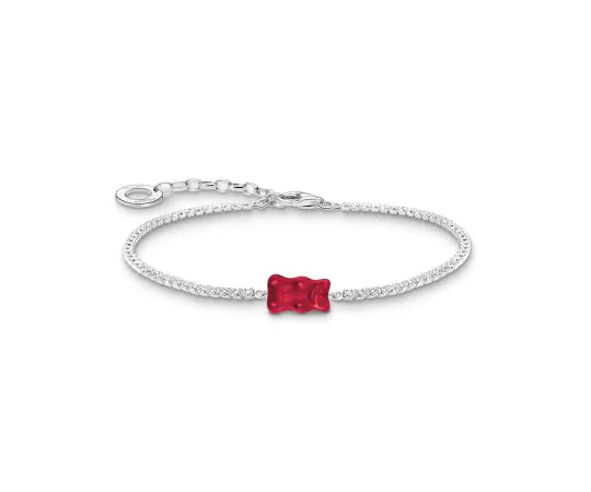 Thomas Sabo A2187-052-10 Bracelet de Tennis En Argent avec ours en or rouge 16-19 cm