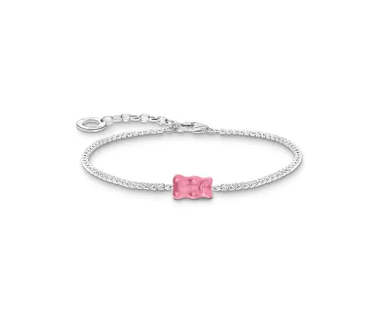 Thomas Sabo A2187-052-9-L19V Bracelet avec du rose Ours d'Or argent