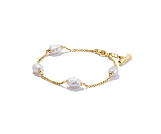 Thomas Sabo A2189-430-14-L19V Bracelet Avec Perles Natural Beauty Plaqué or