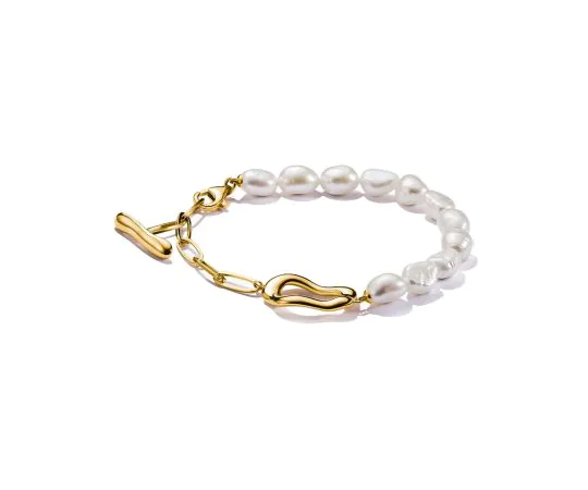 Thomas Sabo A2190-430-14-L19V PerlenBracelet Natural Beauty Plaqué or