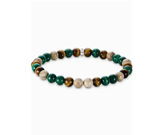 Thomas Sabo A2193-468-7-L19 Unisex Bead bracelet dans les tons de terre et de vert