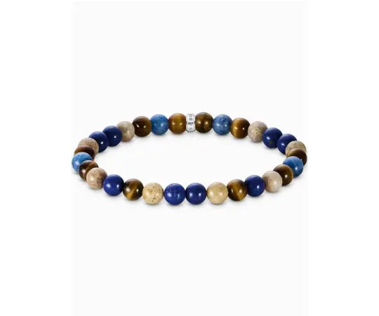 Thomas Sabo A2193-926-7-L19 Unisex Bead Bracelet dans les tons bruns et bleus