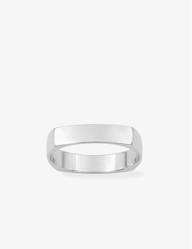 Alliance carrée 4 mm or blanc 750‰ SO OR