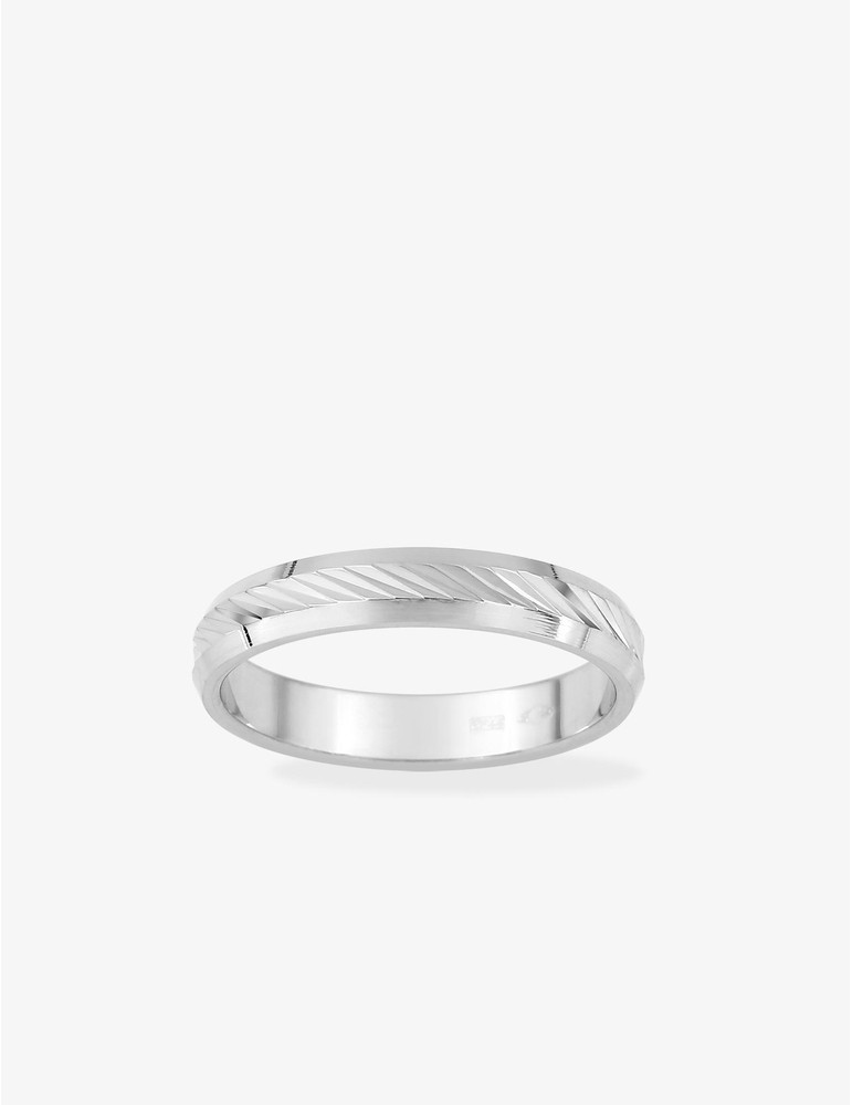 Alliance ciselée argent rhodié 925 ‰ 3 mm SO OR
