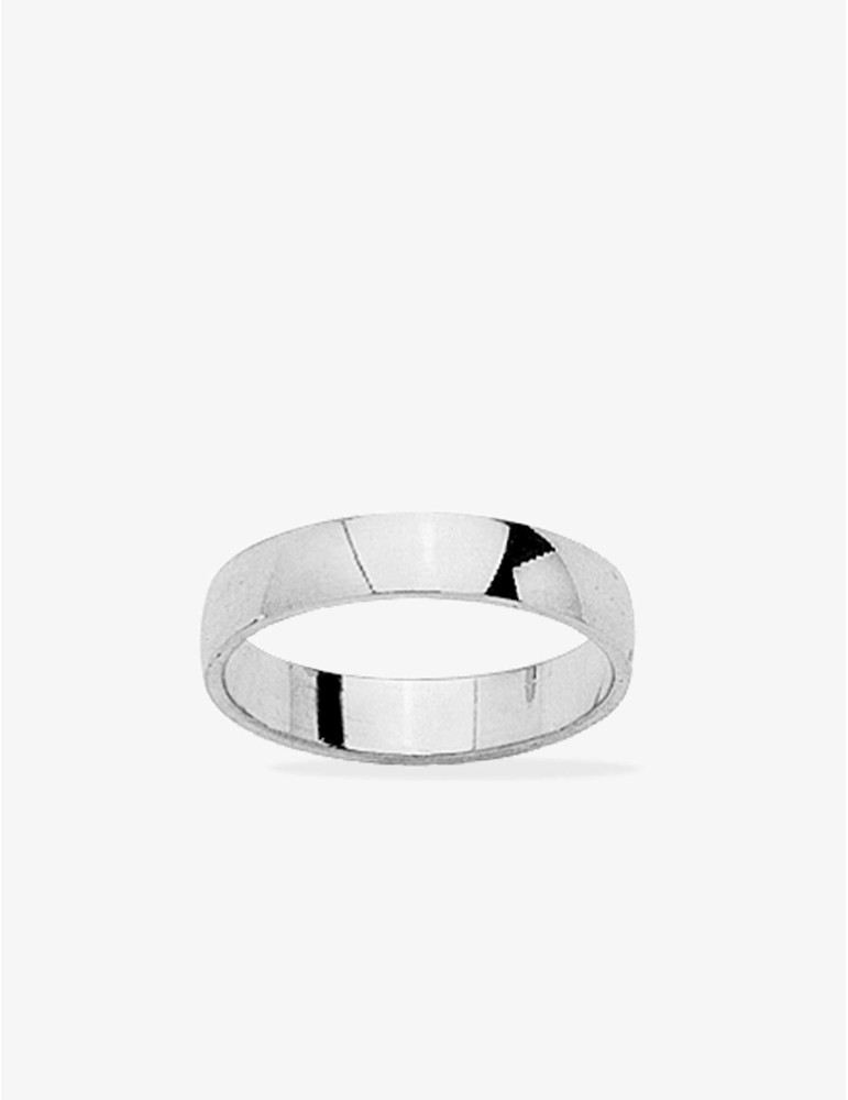 Alliance demi-bombée 4 mm or blanc 750‰ SO OR
