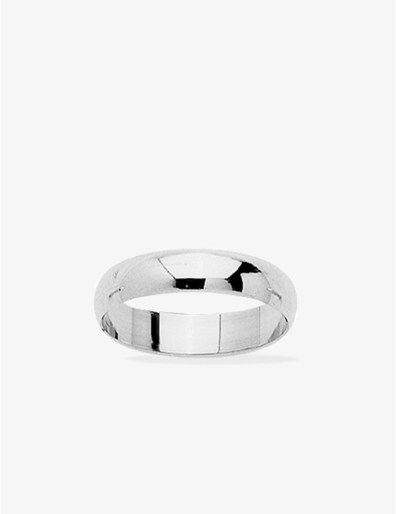 Alliance demi-jonc 4,5 mm or blanc 750‰ - Mariage