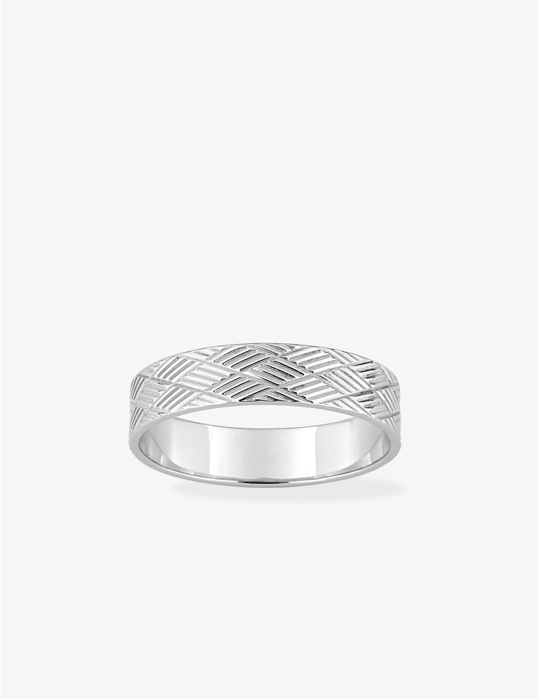 Alliance fantaisie argent rhodié 925 ‰ - Mariage