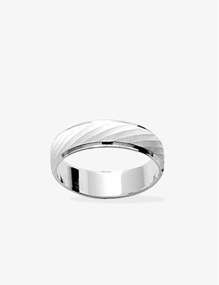 Alliance fantaisie ciselée argent rhodié 925 ‰ 5 mm SO OR