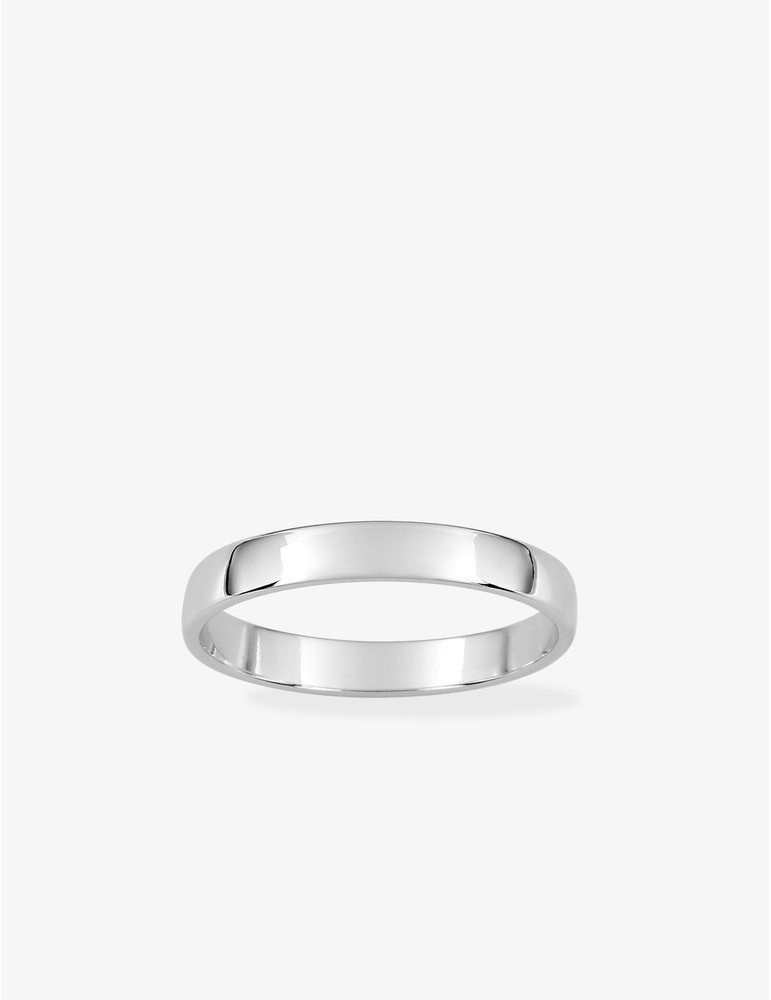 Alliance fonte ruban argent rhodié 925 ‰ 3 mm SO OR