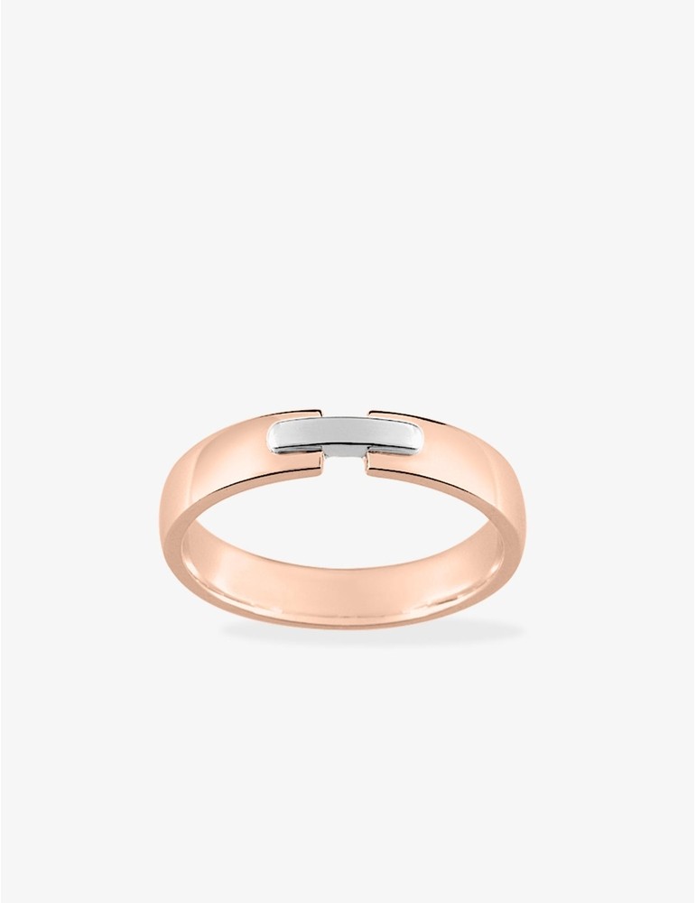 Alliance or bicolore 750 ‰ blanc et rose - Mariage
