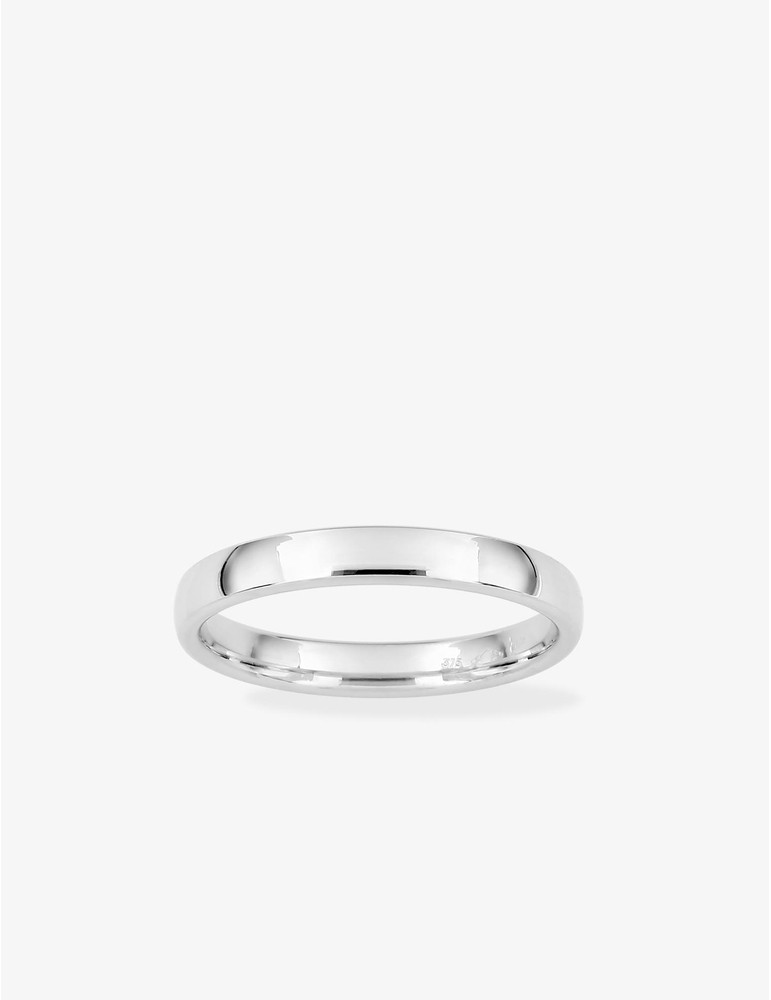 Alliance or blanc 375 ‰ demi-jonc 3 mm - Mariage