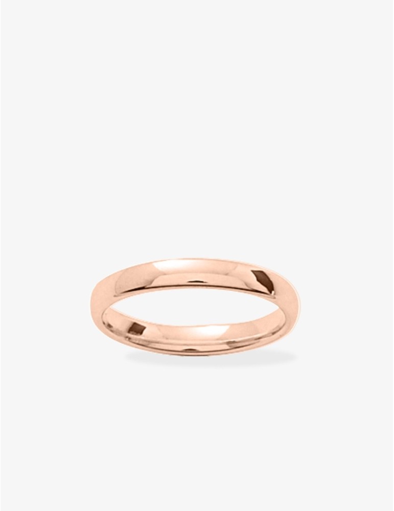 Alliance or rose 375 ‰ demi-jonc 3 mm - Mariage