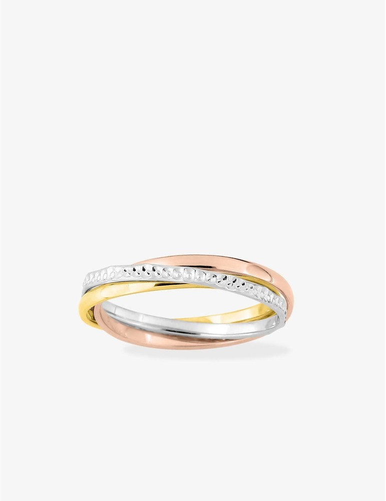 Alliance triple anneau 1,5 mm or 750‰ tricolore - Mariage