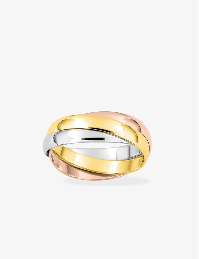 Alliance triple anneau 3 mm or 750‰ tricolore - Mariage