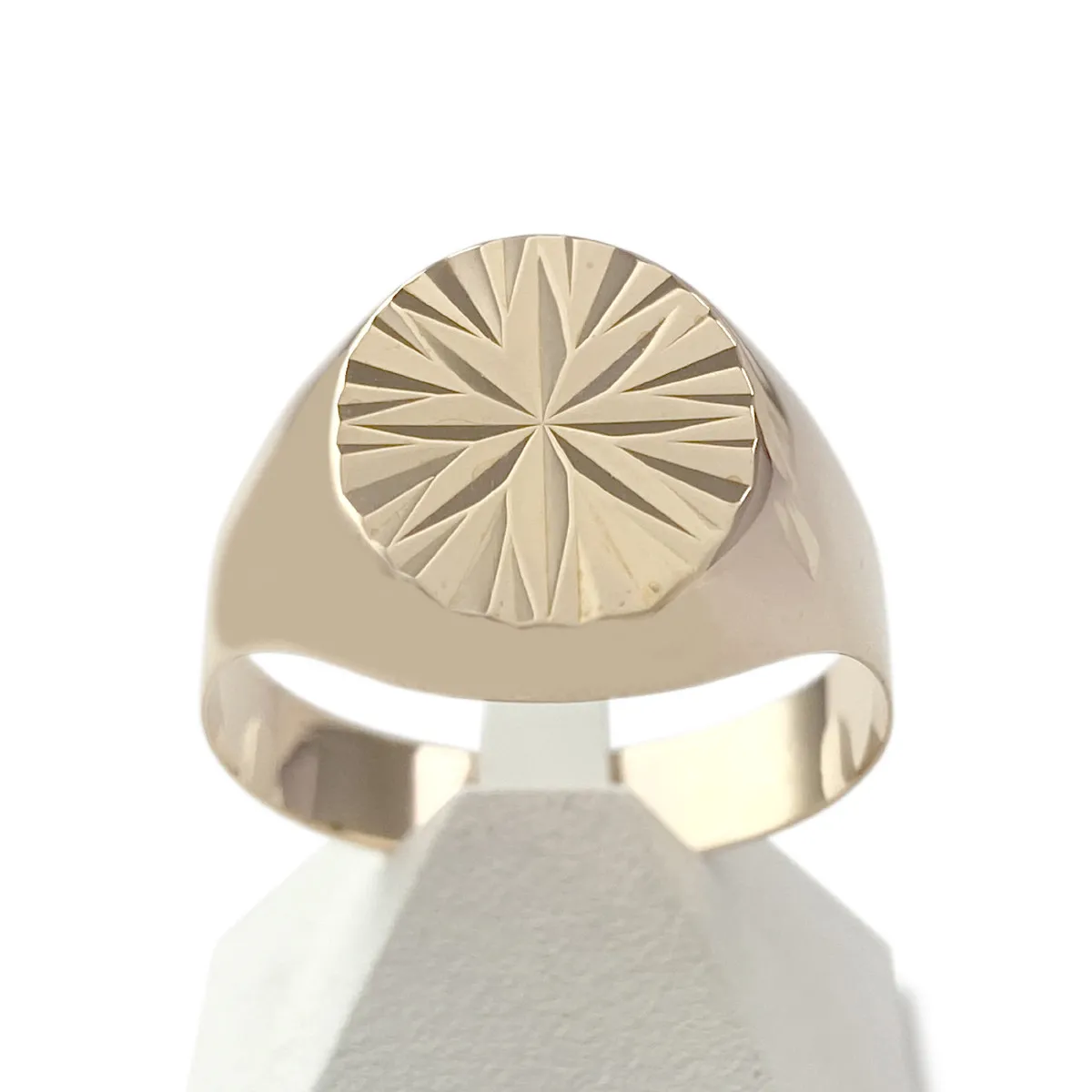 Bague chevalière d'occasion or 750 rose