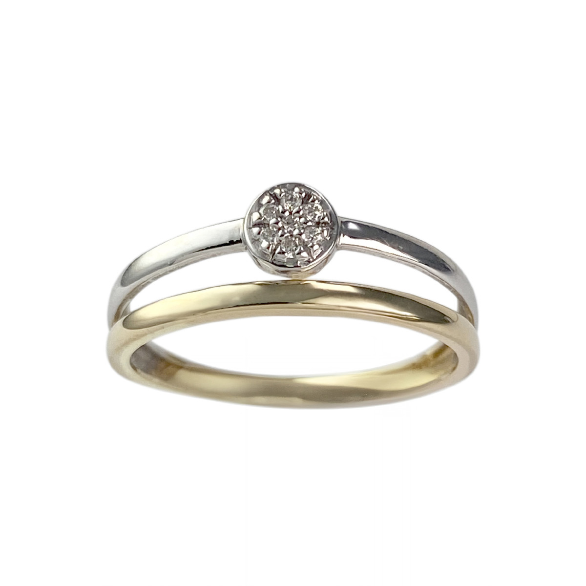Bague d'occasion 2 ors 750 diamants