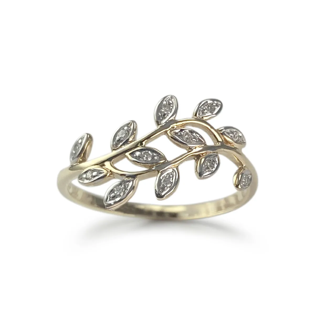 Bague d'occasion or 2 tons diamants