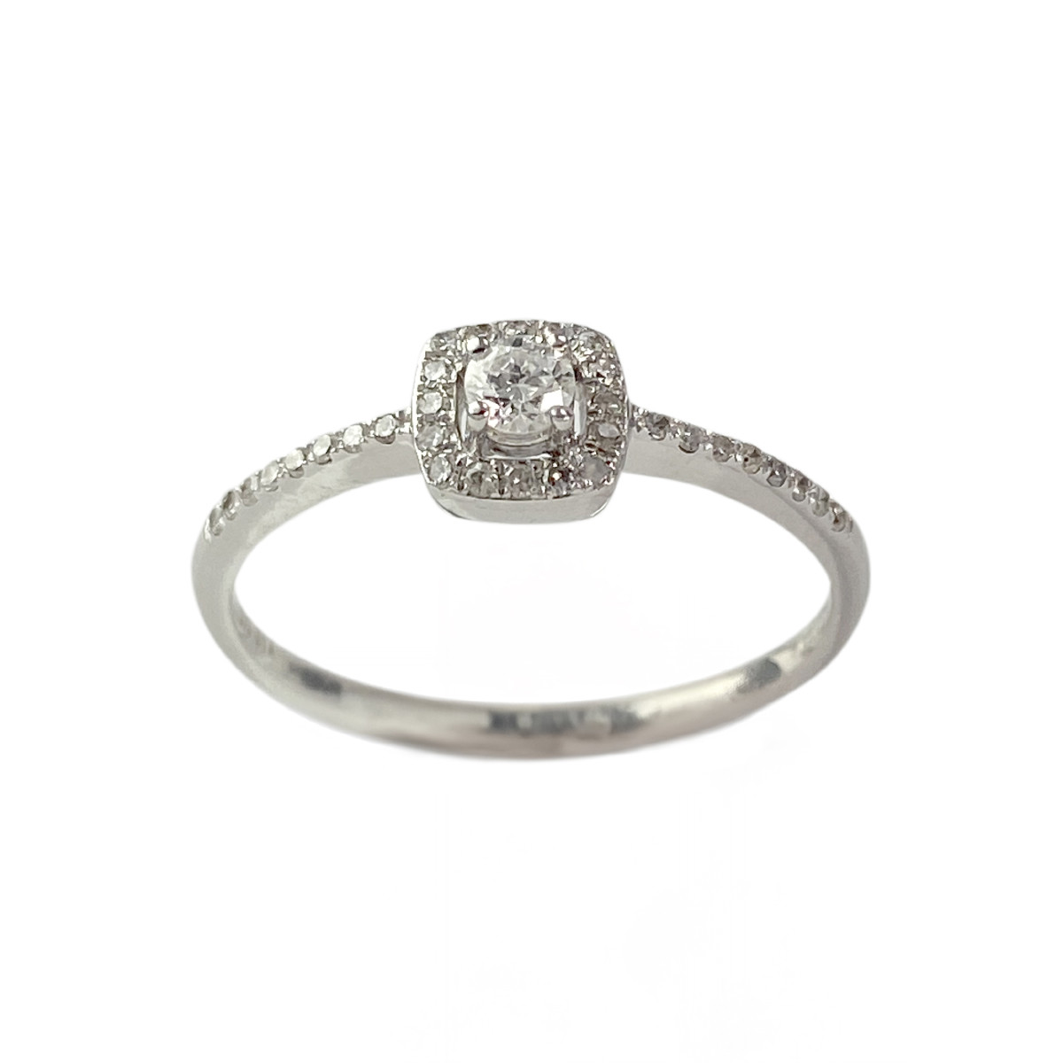 Bague d'occasion or 375 blanc diamants