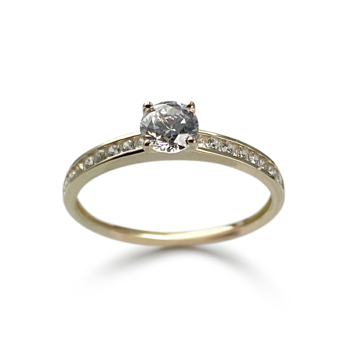 Bague d'occasion or 375 jaune oxyde de zirconium