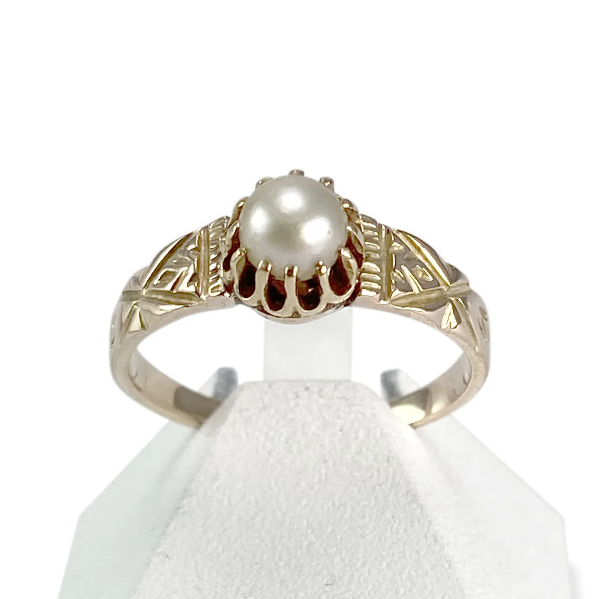 Bague d'occasion or 375 jaune perle de culture