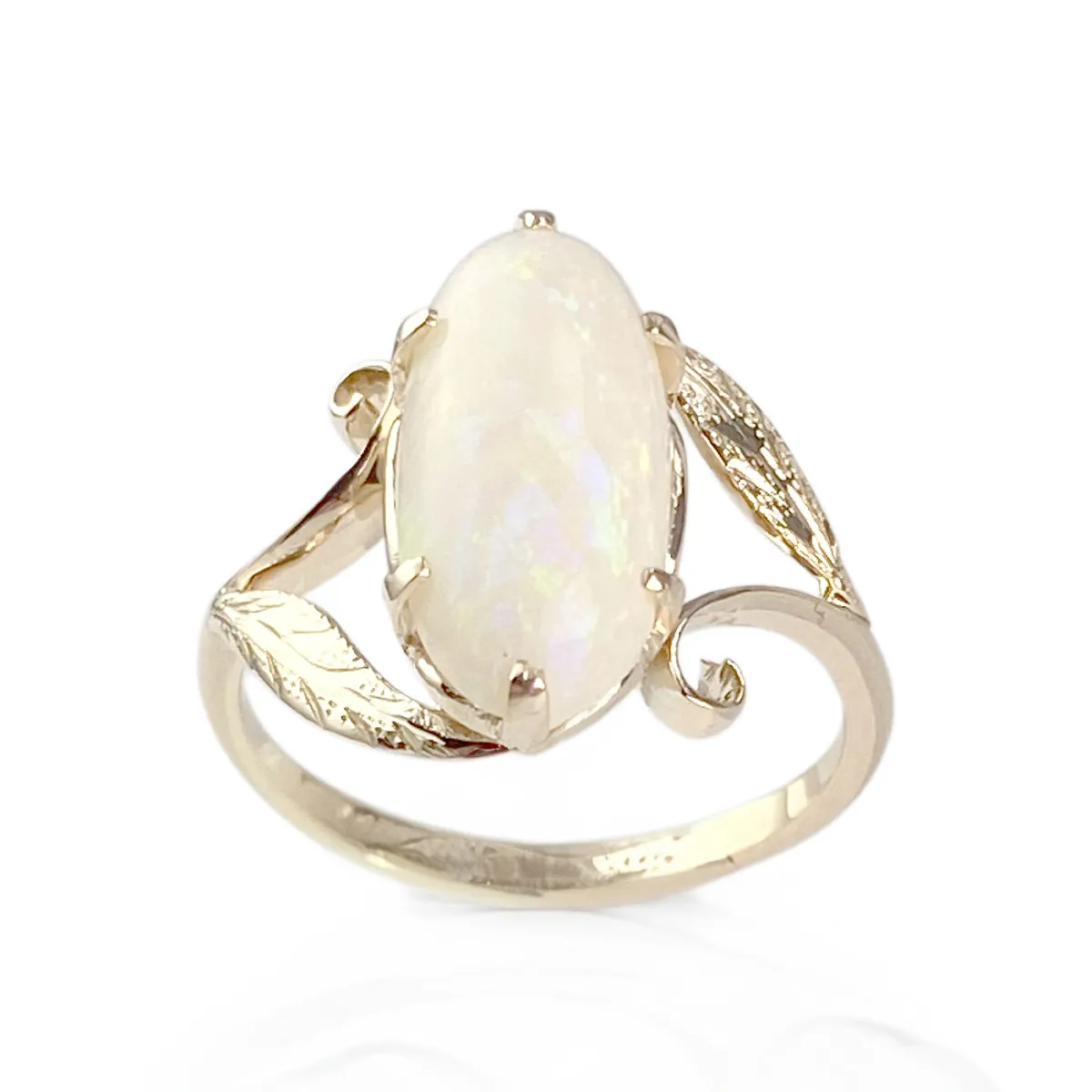 Bague d'occasion or 585 jaune opale