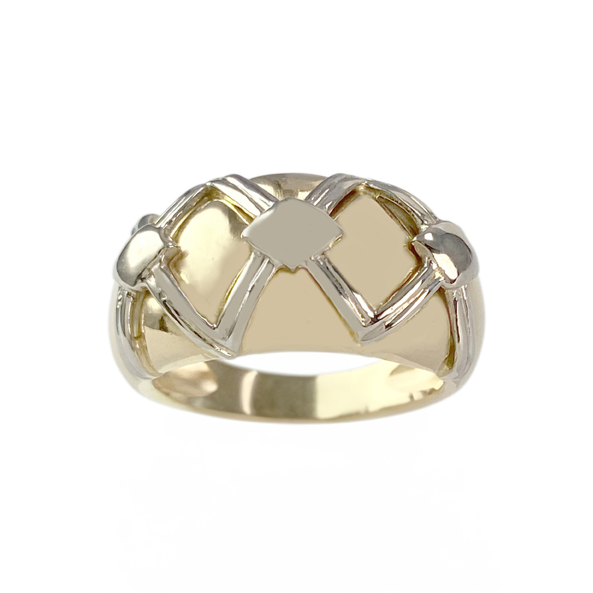 Bague d'occasion or 750 2 tons