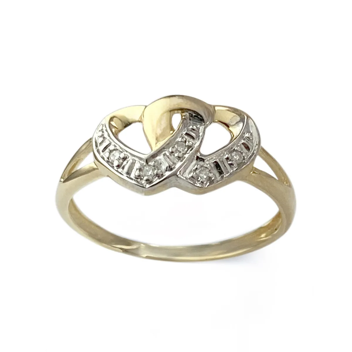 Bague d'occasion or 750 diamants