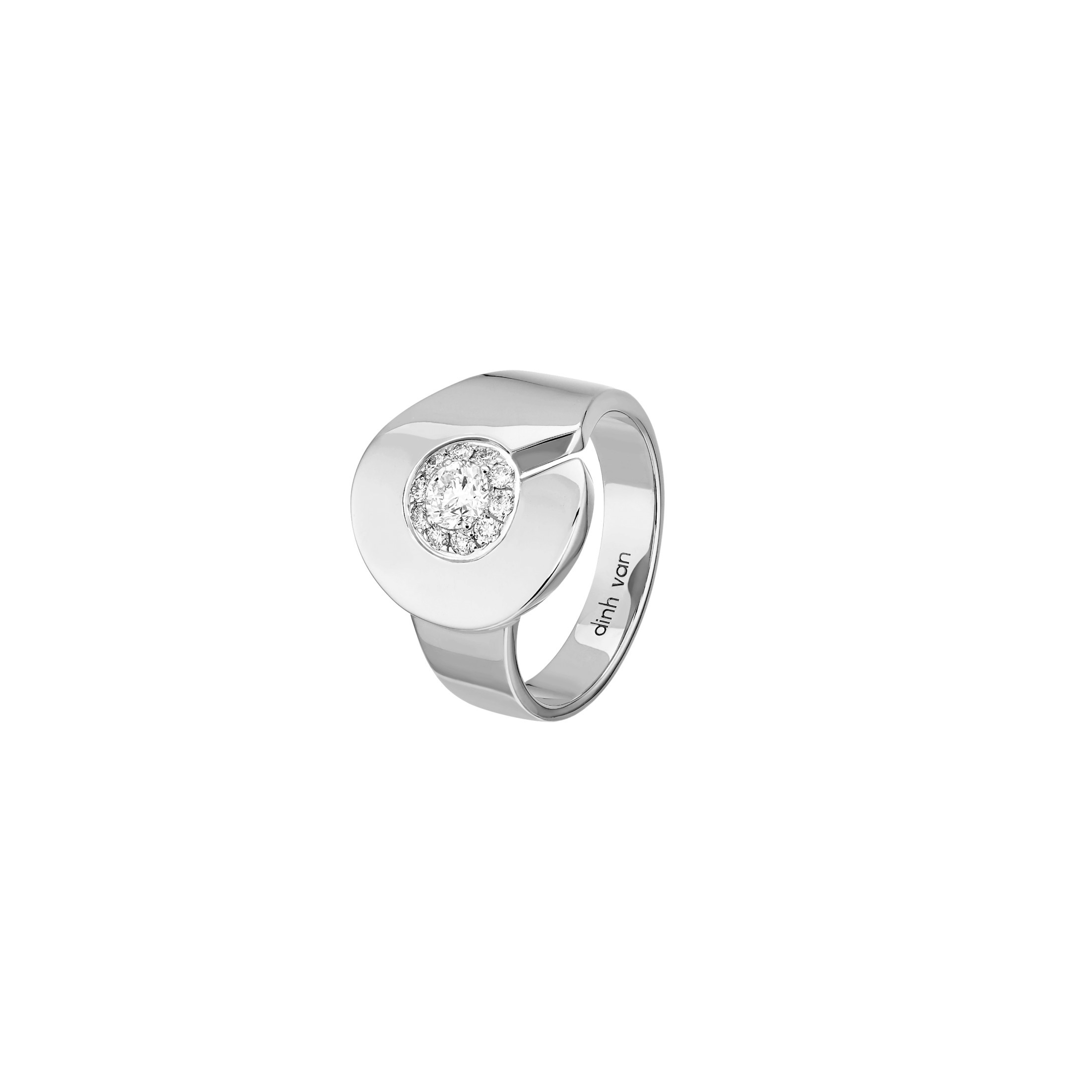 Bague Menottes dinh van R15 en or blanc et diamants