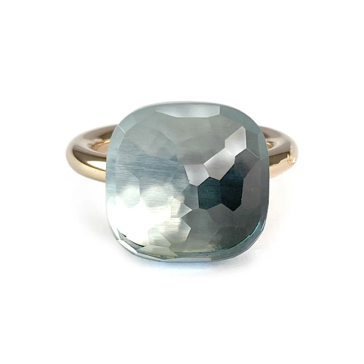 Bague Pomellato d'occasion or 750 rose topaze