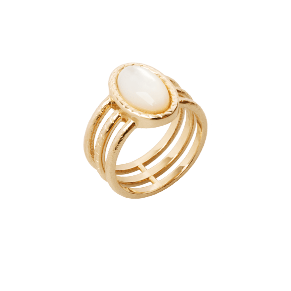 SAUNIER Aussière Gold Plated Ring