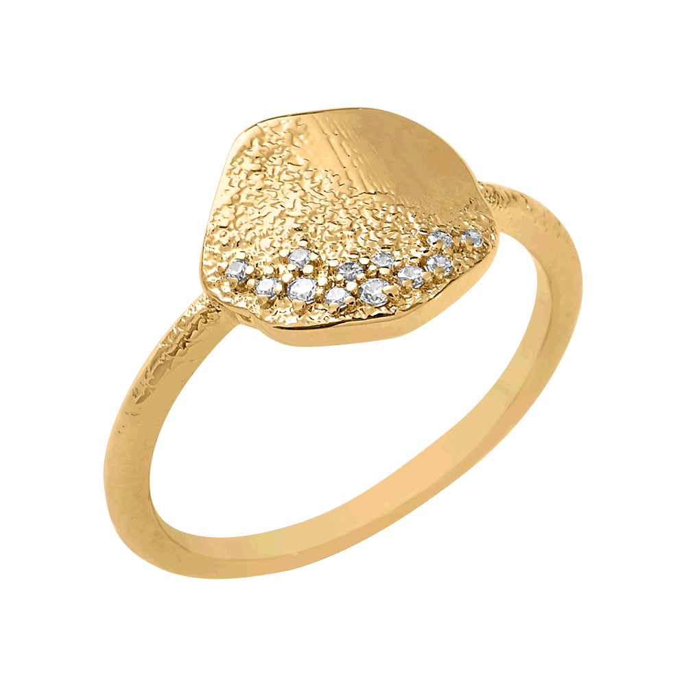 SAUNIER Mineral Gold Plated Ring