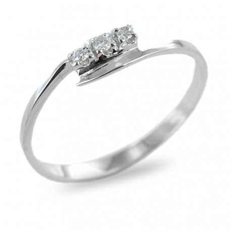 Bague Small Trilogy avec diamants 0.05 00252