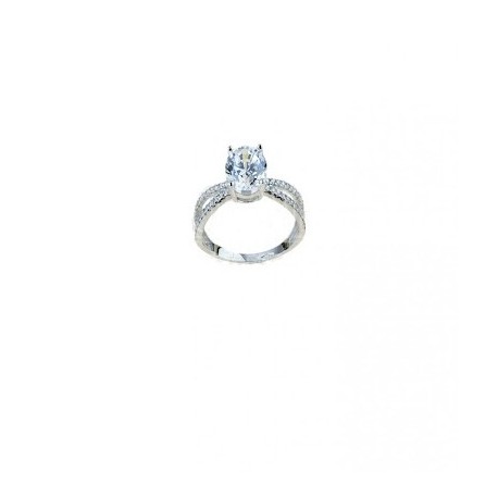 bague solitaire modèle valentino en or blanc 18 kt A2418B