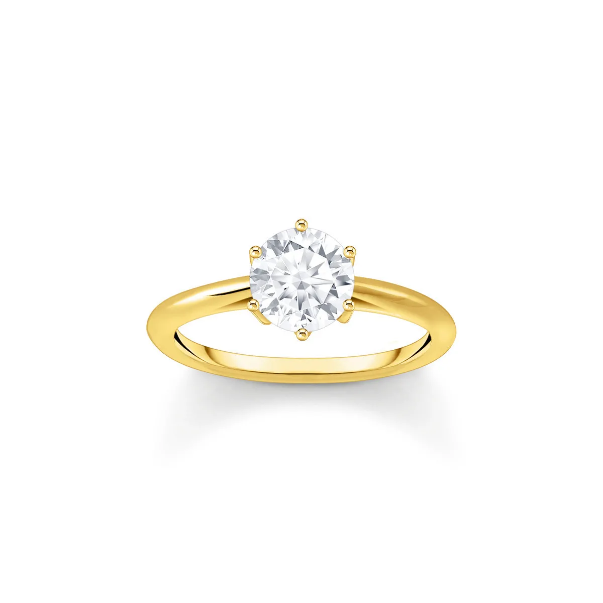 Bague THOMAS SABO argent doré jaune avec oxyde de zirconium