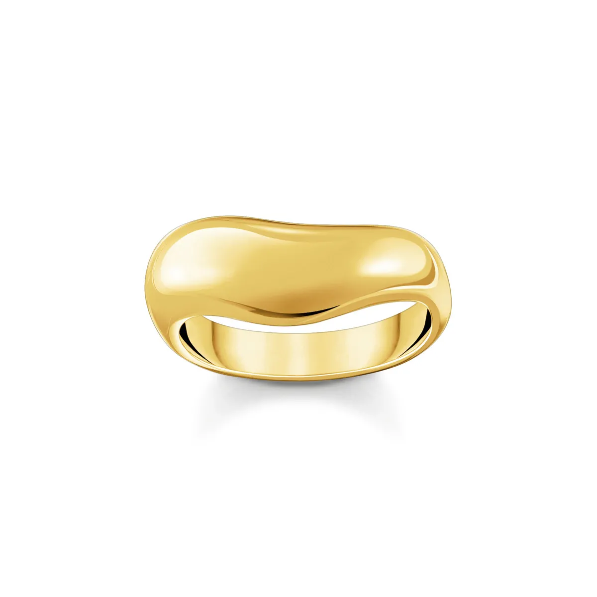 Bague THOMAS SABO argent doré jaune goutte organique