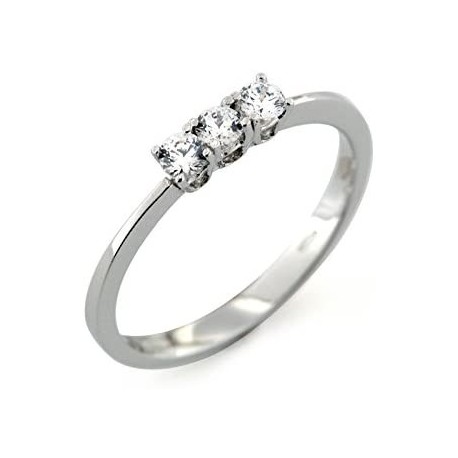 bague trilogie en or blanc 18 kt A2412B