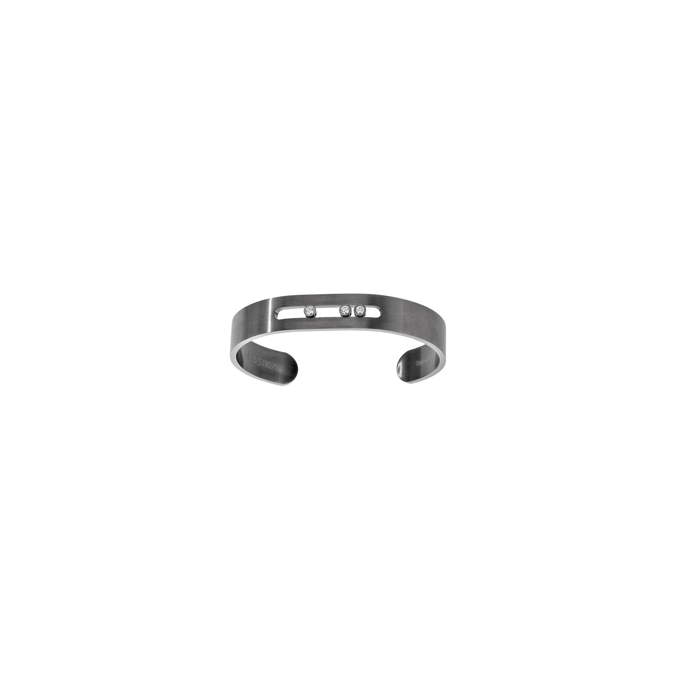 Bangle Messika Move Titanium M graphite et diamants