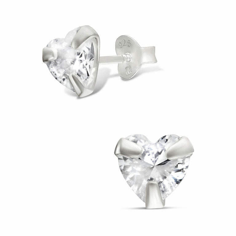 BOUCLES COEUR OXYDE 6MM