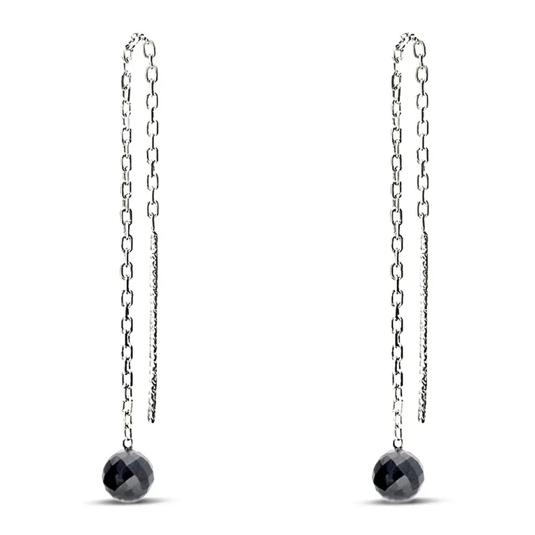 BOUCLE CHAINE FINE SPINELLE 4MM