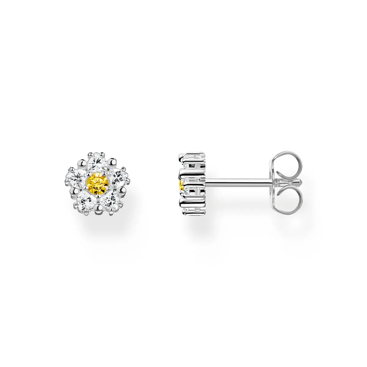 Boucles d'oreille THOMAS SABO argent fleur oxyde de zirconiums