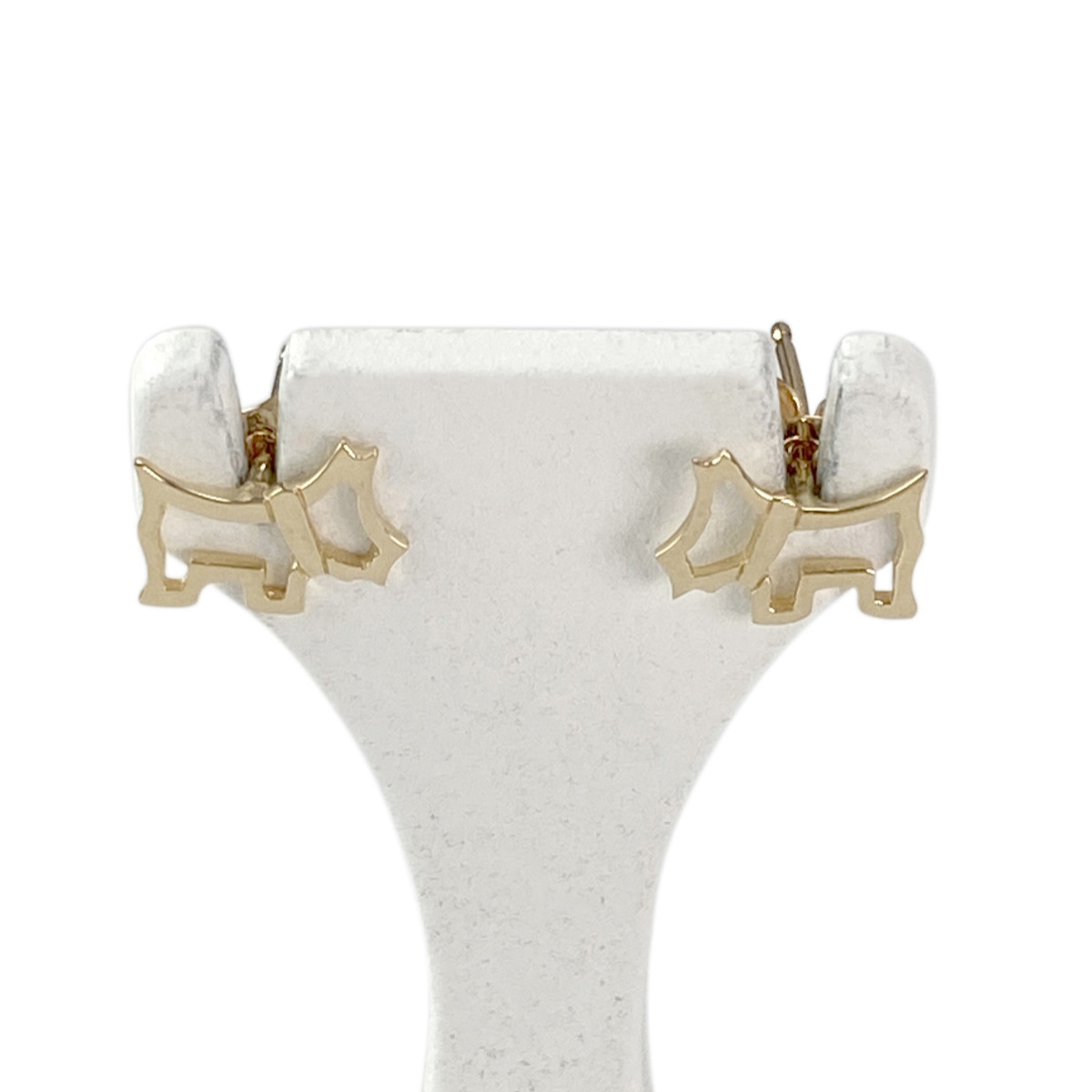 Boucles d'oreilles clous d'occasion or 750 jaune