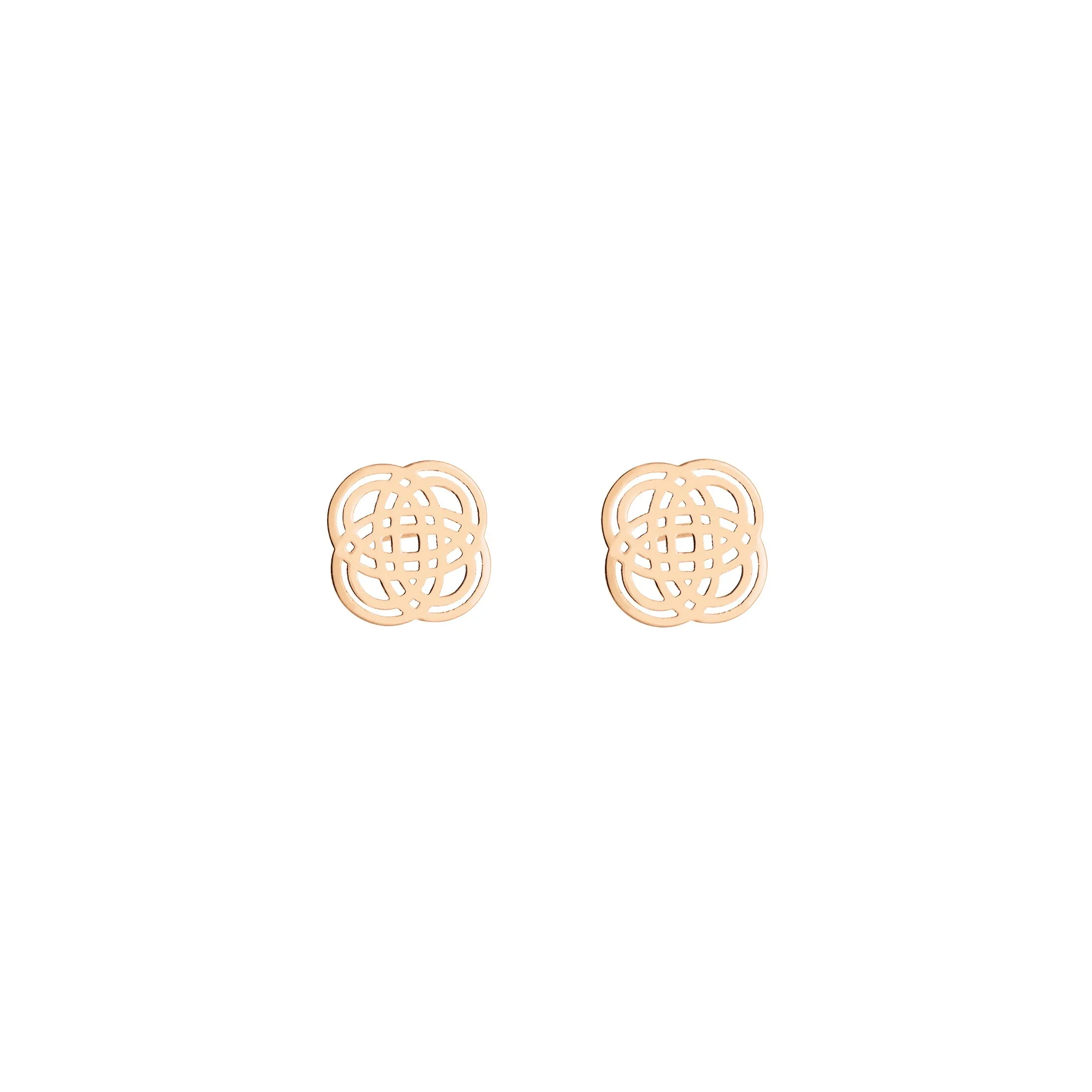 Boucles d'oreilles Ginette NY Purity Studs en or rose
