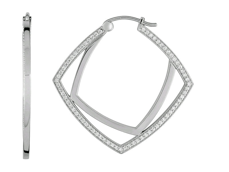 Guy Laroche silver and zirconium earrings