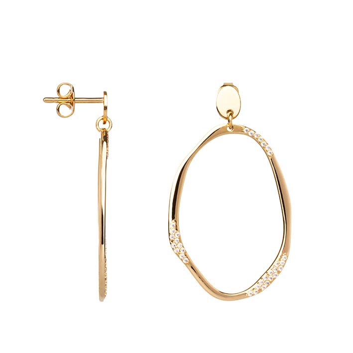 SAUNIER Brise Gold Plated Earrings