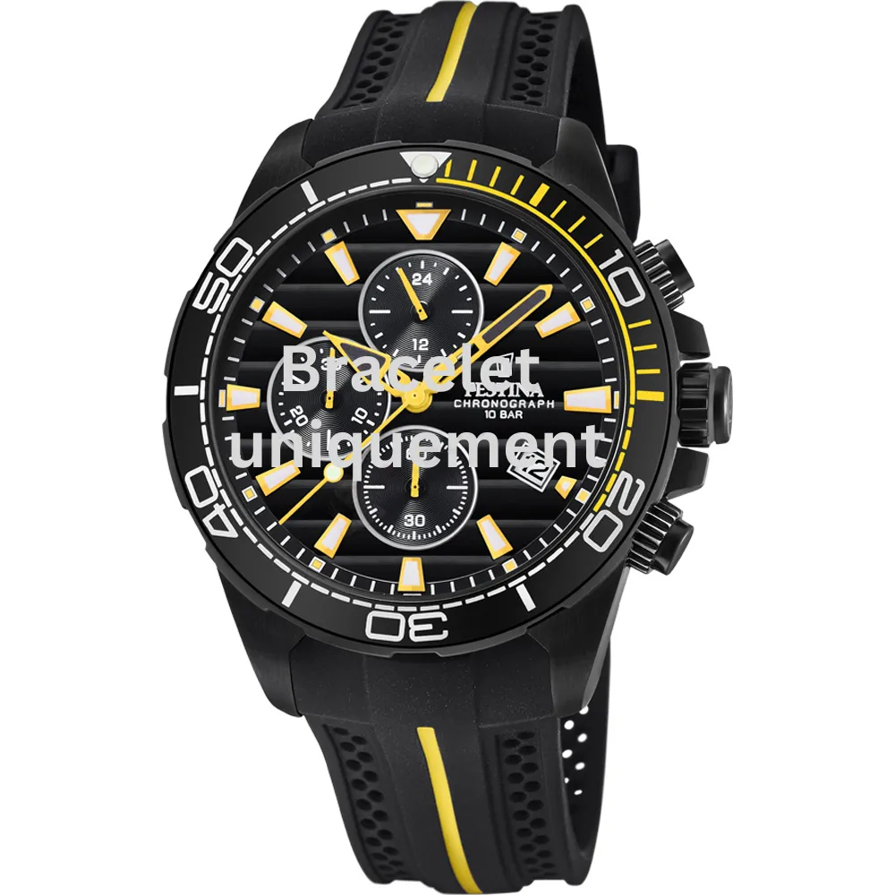 Bracelet caoutchouc noir Festina - CHRONOGRAPH / F20366/1