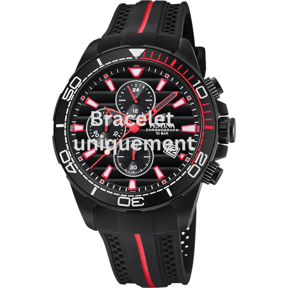 Bracelet caoutchouc noir Festina - CHRONOGRAPH / F20366/3
